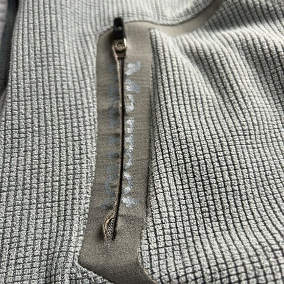 Marmot Mens Gray Half-Zip Base Layer Thermal Fleece Lined Pullover Shirt Large - Picture 6 of 11